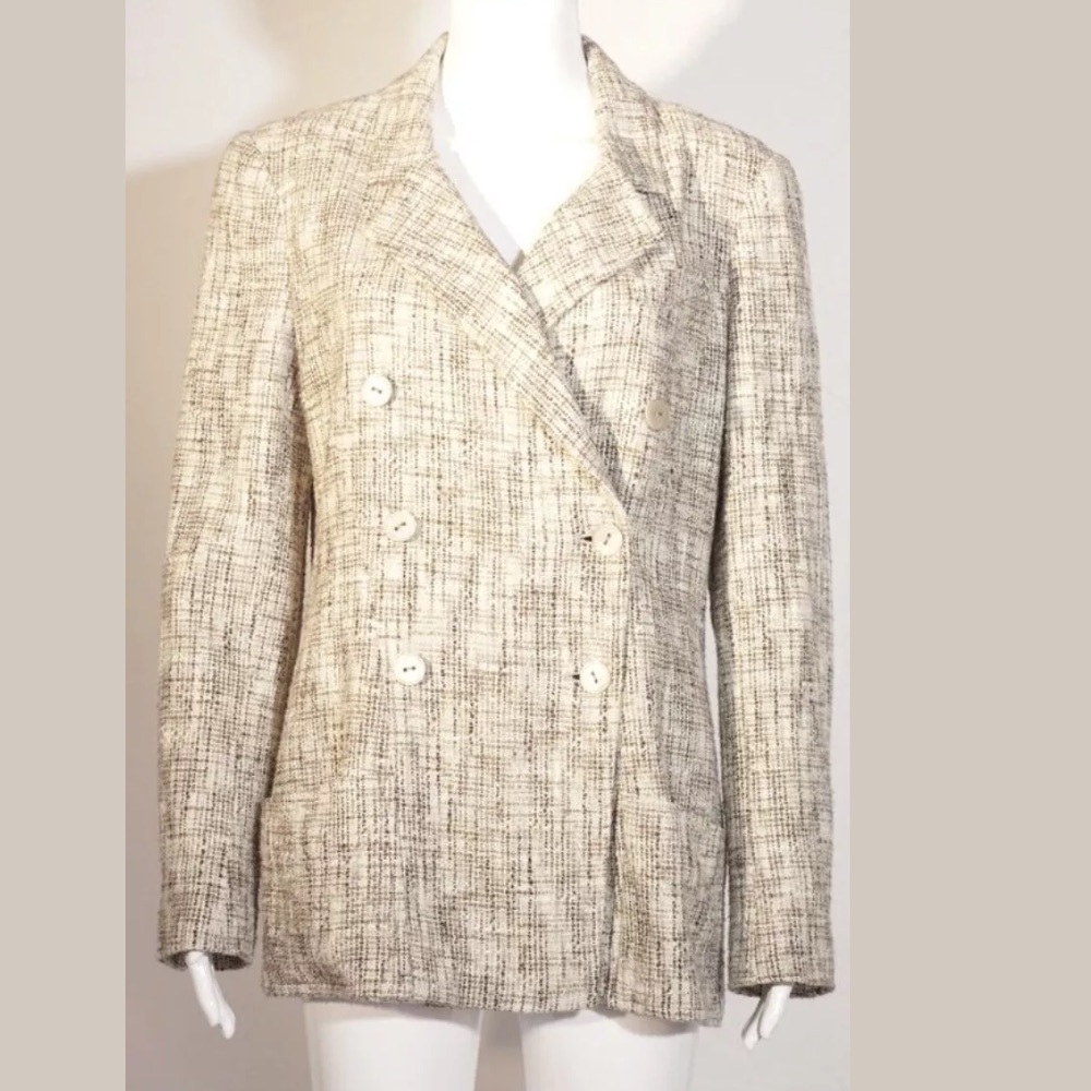 Chanel Tweed Blazer Jacket Size 42 US 12